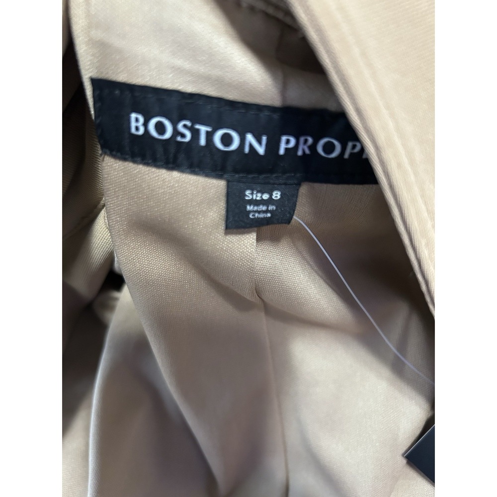 Boston Proper SIZE 8 Beige Stretch Beyond Travel Belted Jacket NWT - Picture 5 of 6